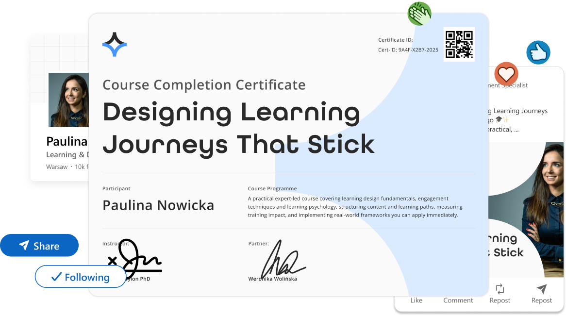 Mentingo course completion certificate preview