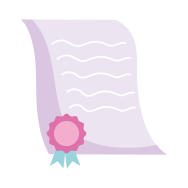 Illustration of a course completion certificate